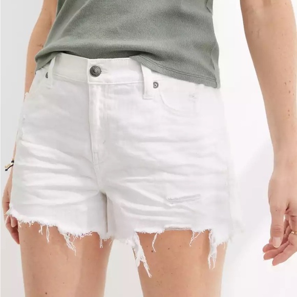 aerie Pants - 💗Aerie white denim cutoff shorts